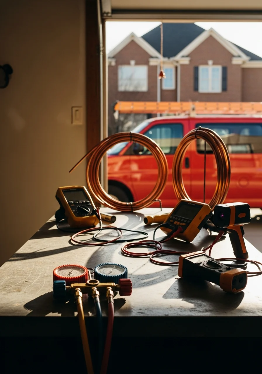 Professional service technician performing detailed work on a Cobb County residential property, demonstrating skilled execution and quality standards.