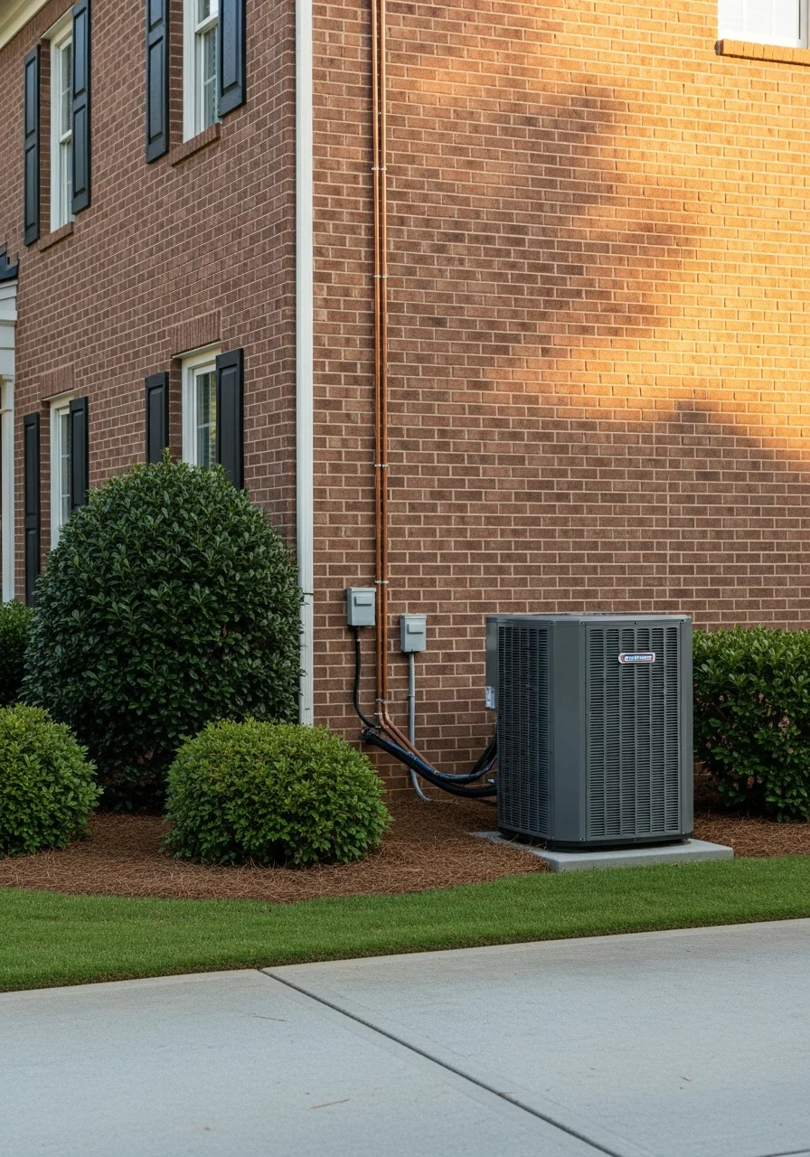 Service professional inspecting a residential property in Gwinnett County, showing expertise and careful attention to home maintenance details.